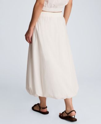 Women's Pull-On Bubble Midi Skirt