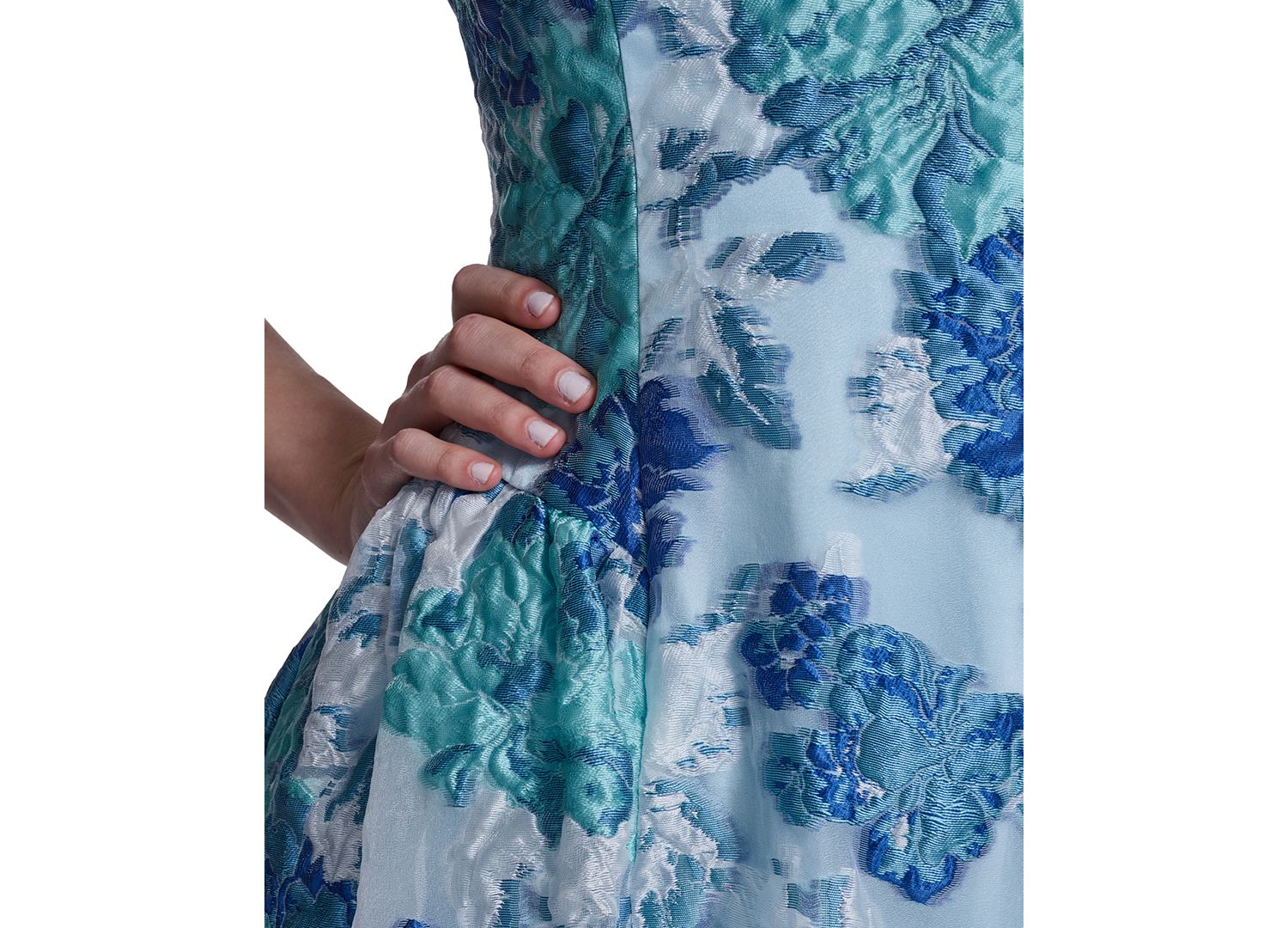 Women's V-Neck Printed Midi Dress