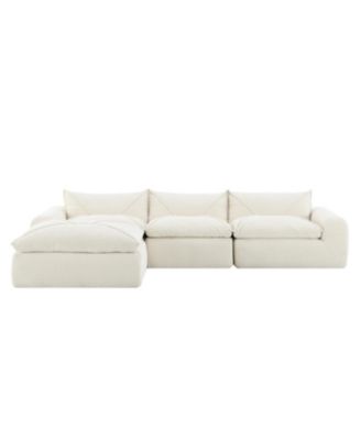 116" Fully Compressed Sofa - No Assembly Chenille