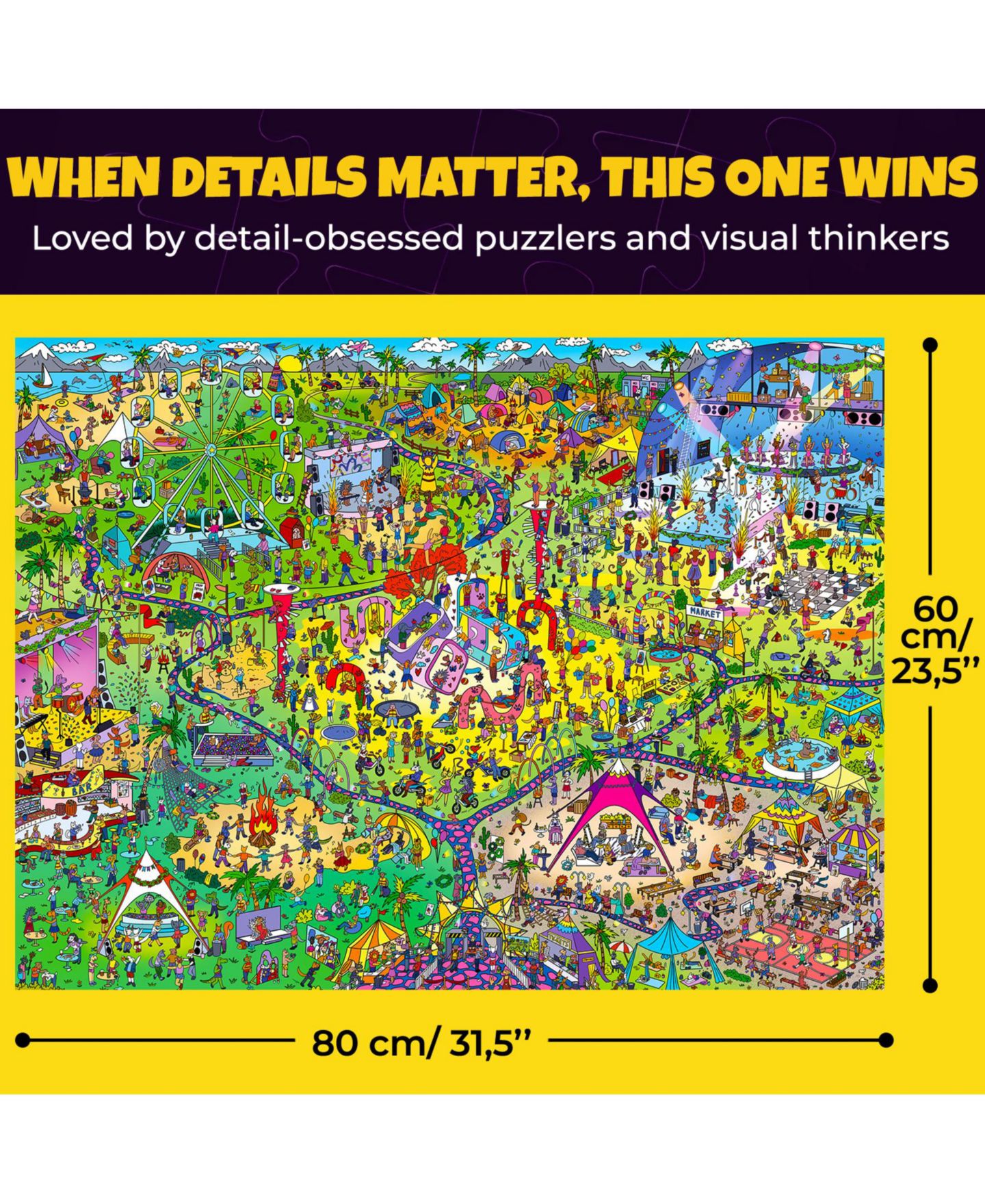 Детский пазл Quokka Knightly Cats 1000-Piece Puzzle, Ages 14+, цвет: Beastival — фото 3