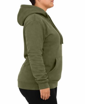 Women's Blue Ice Loose Fit Super Heavyweight Fleece-Lined Pullover Hoodie