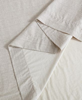 Printed Washed 200-Thread Count Cotton Percale 4-Pc. Sheet Set, Queen