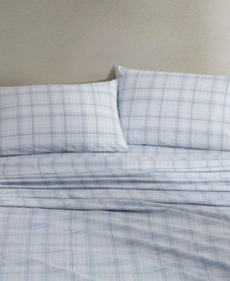 Printed Washed 200-Thread Count Cotton Percale 4-Pc. Sheet Set, Queen