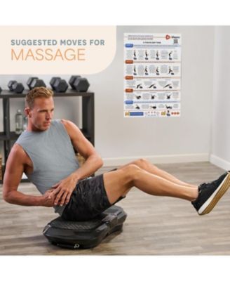 Whole Body Vibration Plate Workout Poster – Exercise Chart with Training Guide & Instructions for Vibration Plate Exercise Machine