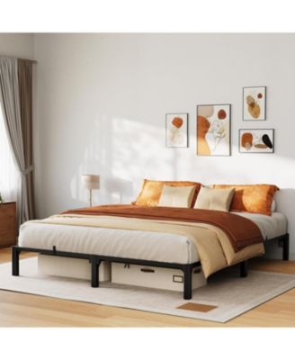 Bed Frame, 10 Inch Metal Platform, No Box Spring, No Screws Needed, 800 Lbs Capacity, Heavy Duty, Tool-Free Assembly