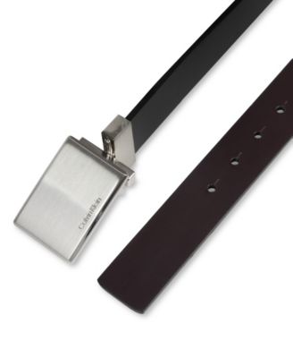 Boys' S-XL Two-In-One Reversible Plaque Buckle Dress Belt