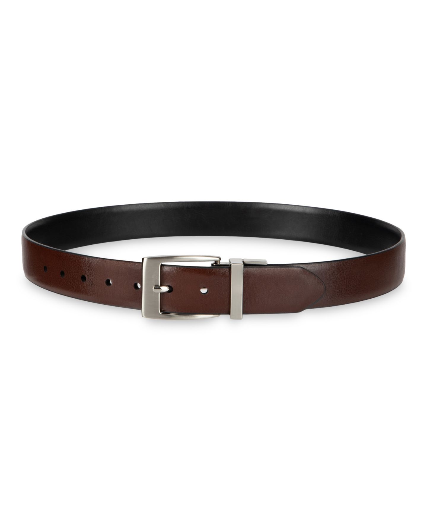 Ремень Calvin Klein Two-In-One Reversible Dress Belt для мальчиков, цвет: Коричневый / Чёрный — фото 4