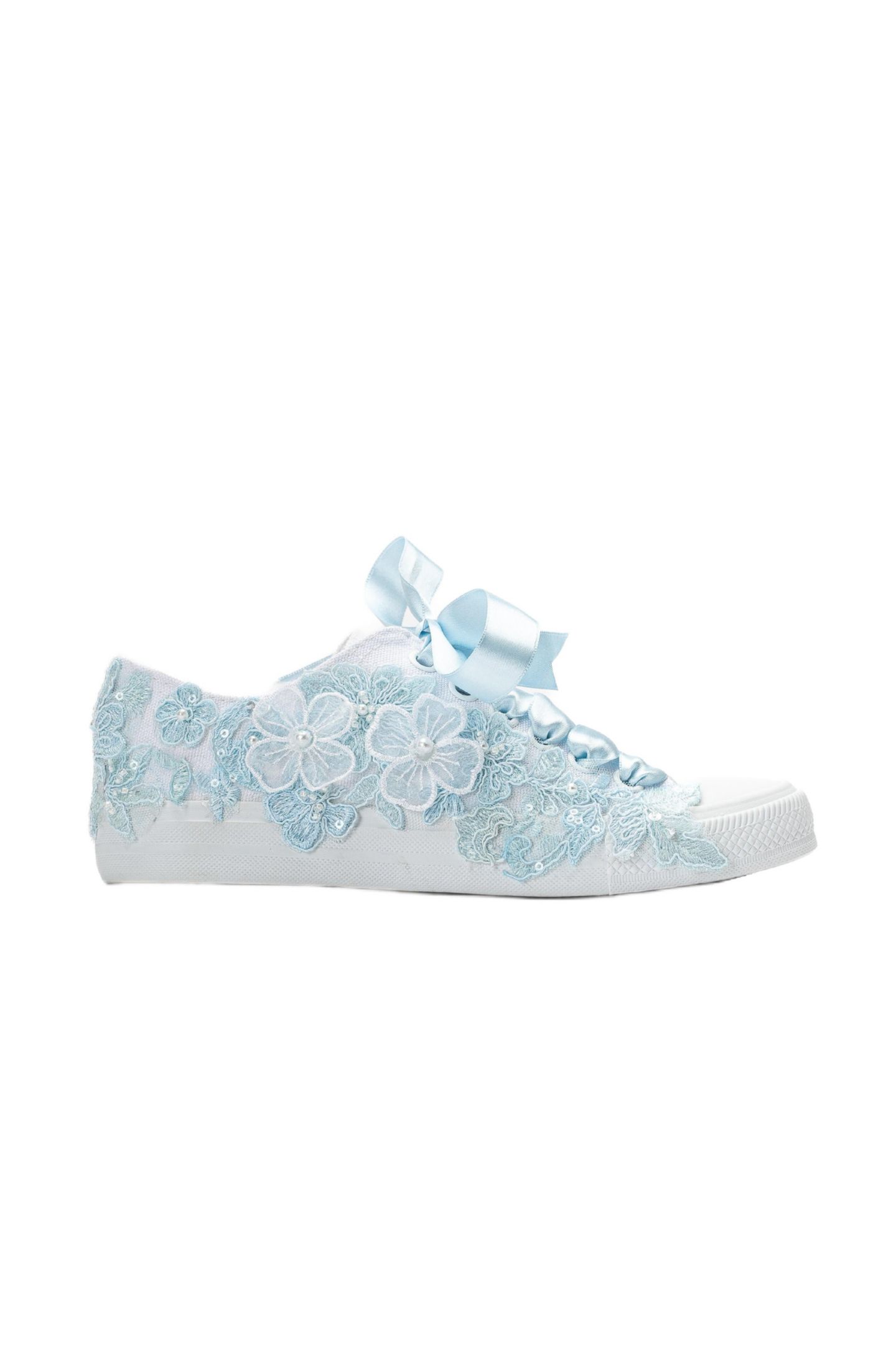 Женские кроссовки Forever & Always Shoes Serenelle Lace Bridal, цвет: Синий — фото 2