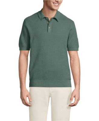 Men's Short Sleeve Fine Gauge Sweater Polo