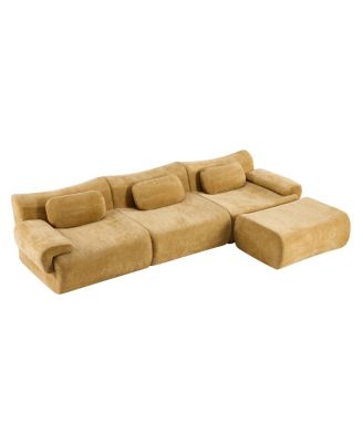 Modular Combination Armchair, Extra-Large Chenille Deep-Seat (3+1 Seater)