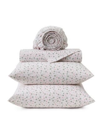 Pickleball Palm 200-Thread Count Washed Cotton 4-Pc. Sheet Set, King