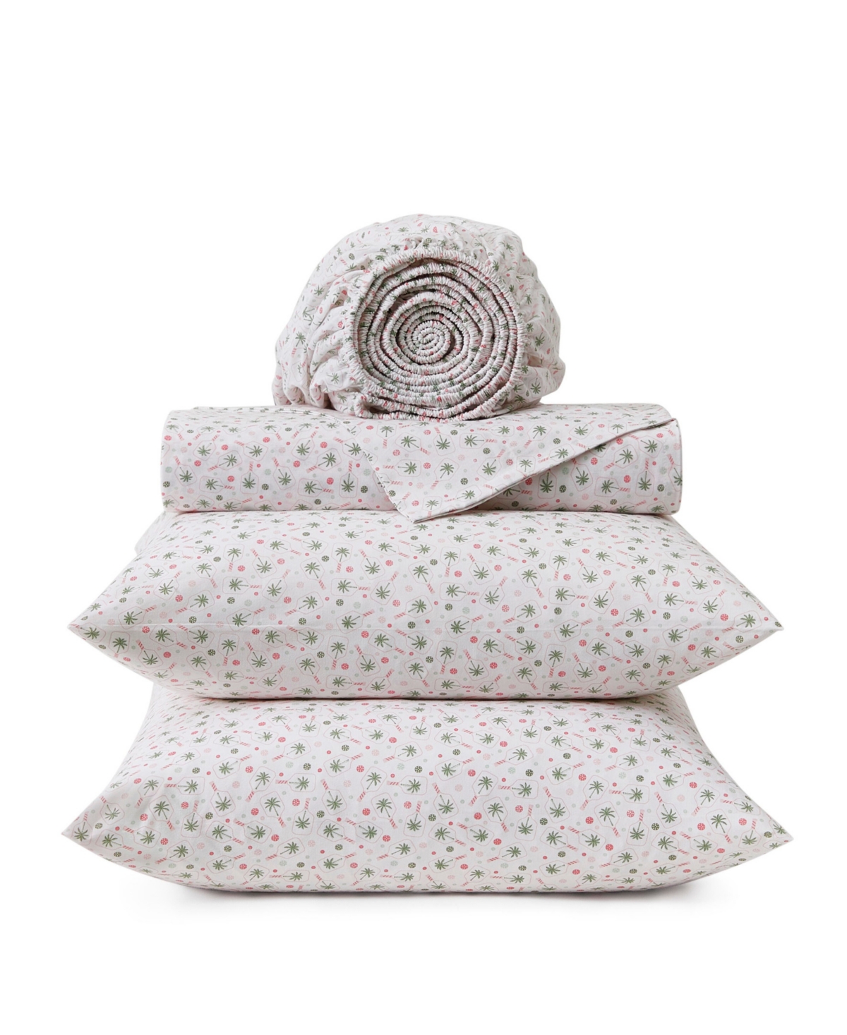 Tommy Bahama Home Pickleball Palm 200-Thread Count Washed Cotton 4-Pc. Sheet Set