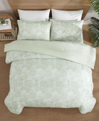 Beach Bluff Toile Cotton 3-Pc. Comforter Set, Full/Queen