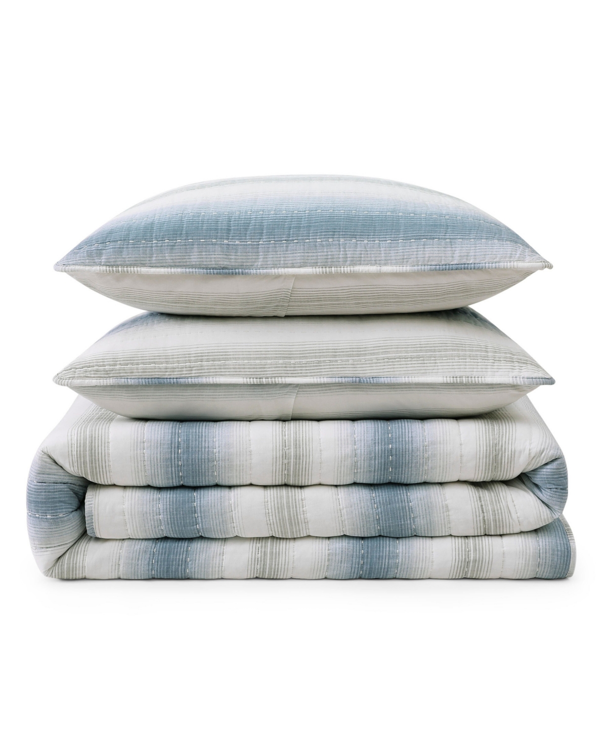 Tommy Bahama Home Prima Island Stripe Cotton Reversible 3-Pc. Quilt Set