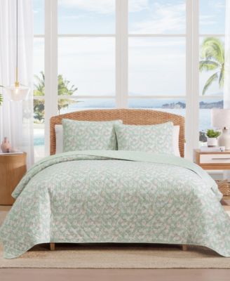 Pineapple Bloom Cotton Reversible 3-Pc. Quilt Set, King