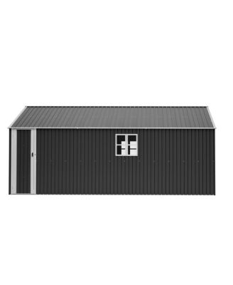 12x20 FT Metal Shed Garage - 1810 CUFT, Double-Door, All-Weather Storage