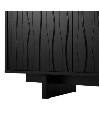 Retro Wood Grain TV Stand for TVs up to 75", Rustic Media Console with Storage