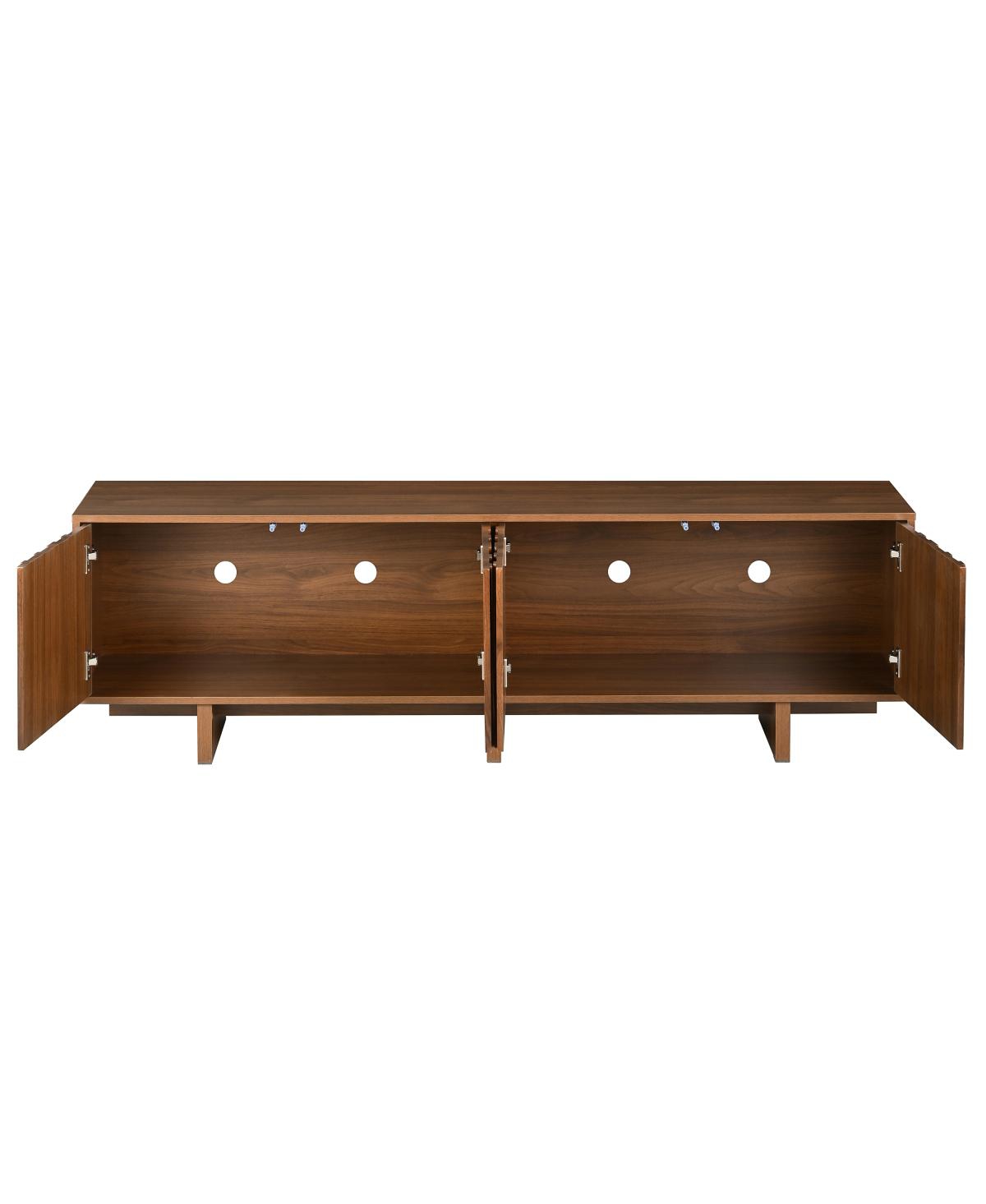 Streamdale Furniture Retro Wood Grain Tv Stand for TVs up to 75", Rustic Media Console