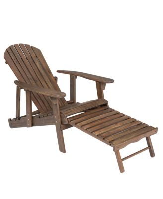 Hanlee Acacia Wood Folding Adirondack Chair
