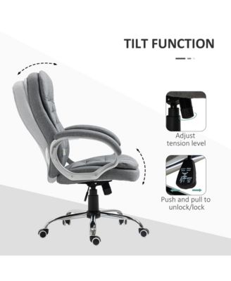 High Back Home Office Executive Chair with Adjustable Height and Thick Padding