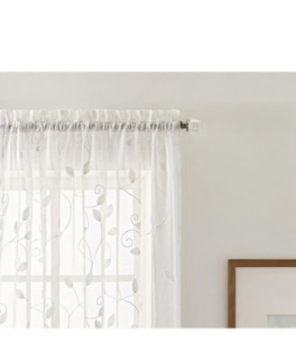 Chatham 100% Polyester Embroidered Sheer Rod Pocket Curtain Panel 52" x 84"