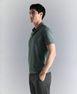 Men's Comfort Stretch Button Polo Shirt