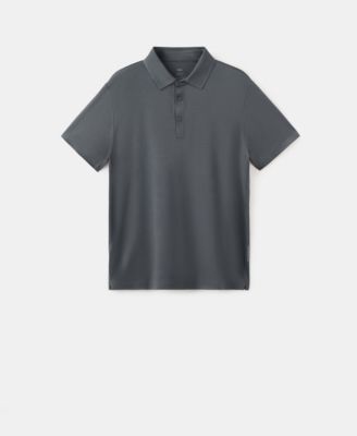 Men's Comfort Stretch Button Polo Shirt