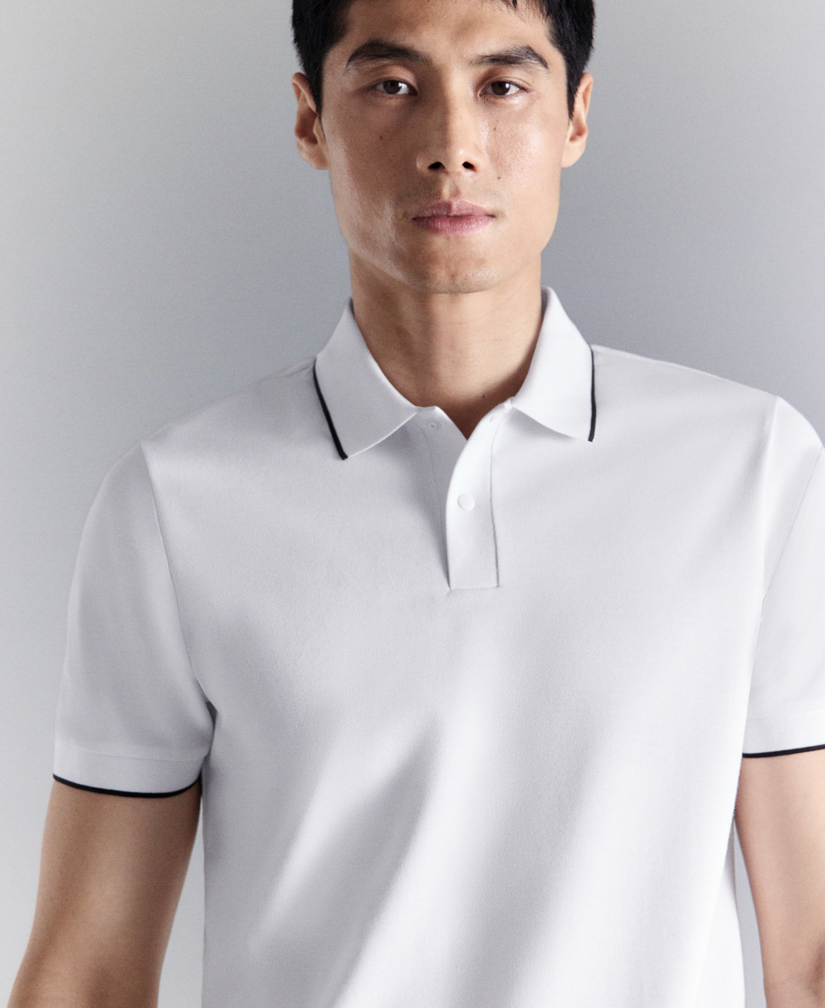 Mango Men's Comfort Stretch Pique Polo Shirt