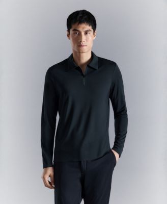 Men's Comfort Stretch Zip Polo Shirt
