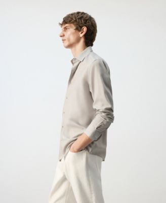 Men's Lyocell Striped Regular-Fit Shirt