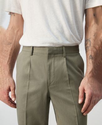Men's Slim-Fit Linen-Lyocell-Blend Pants
