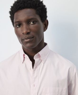 Men's Cotton Striped Relaxed-Fit Shirt