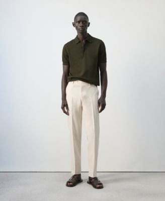 Men's Cotton Fine-Knit Polo Shirt