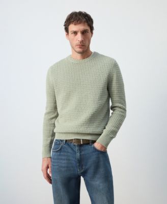 Men's Lace Pattern Knit Sweater
