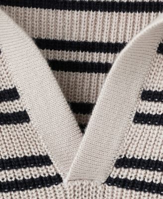 Men's Cotton Striped Knit Polo Shirt