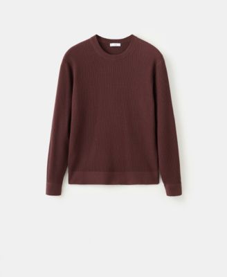 Men's Fine Rib-Knit Cotton Sweater