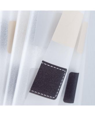 90GSM Peva Glit Printed Tiles Shower Curtain Tan