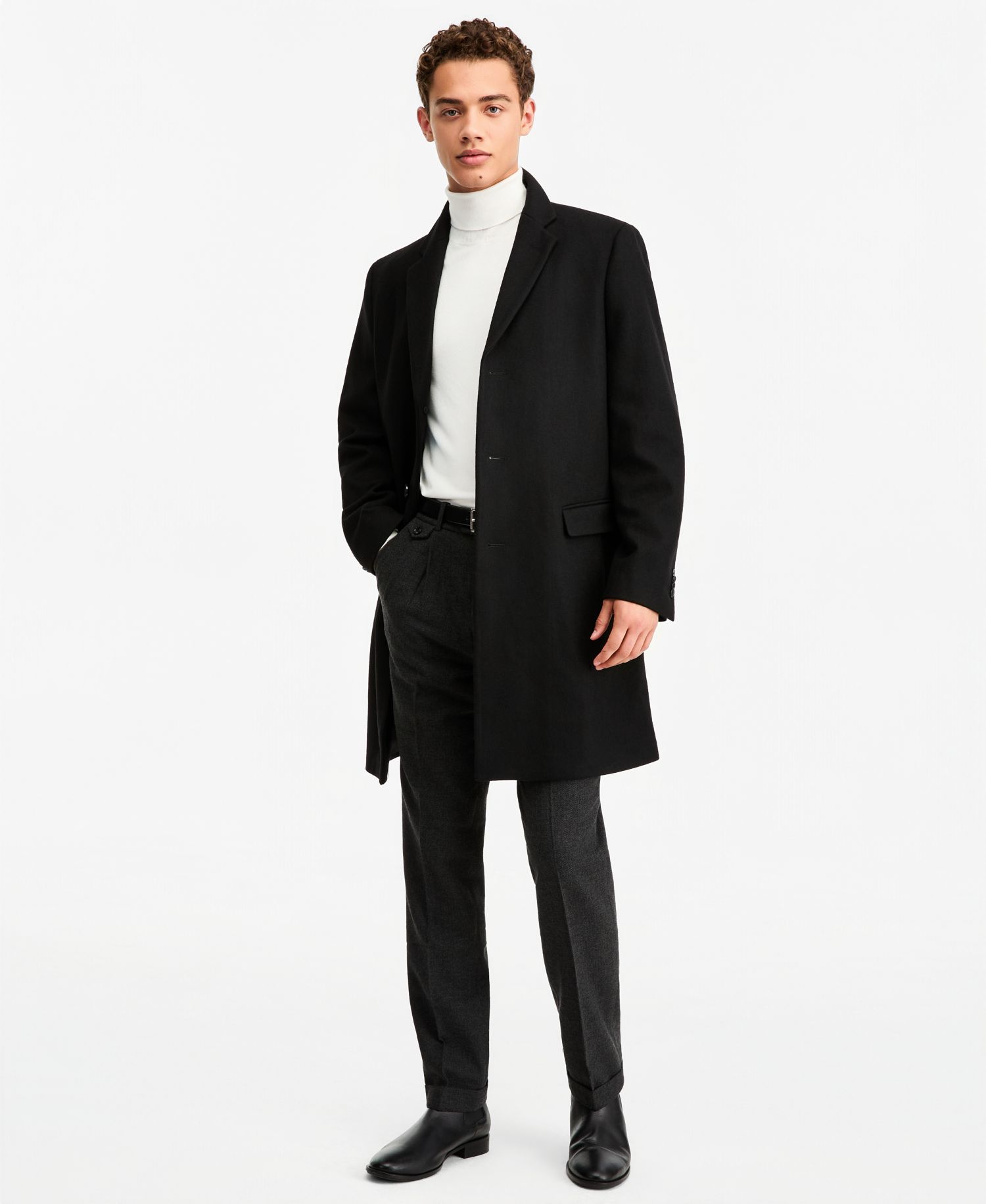 Men's Classic-Fit Batten Overcoat