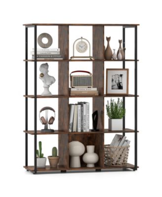 12-Cube Bookcase with 2 Anti-tipping Kits for Living Room