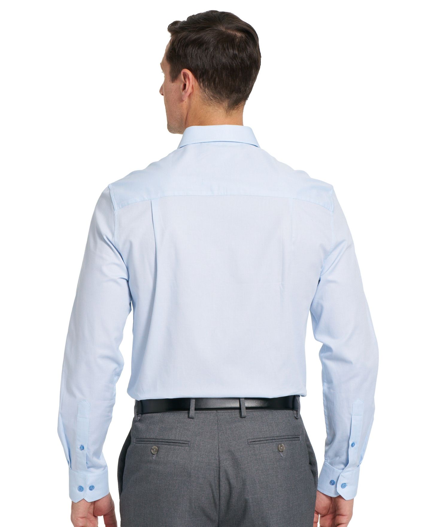 Мужская рубашка Nick Graham Newbury Text Modern-Fit Dress Shirt, цвет: Светлый синий — фото 5