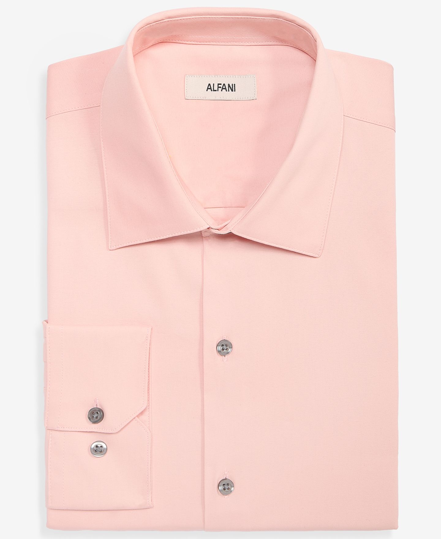 Мужская рубашка Alfani Slim-Fit Solid Dress Shirt, цвет: Абрикосовый — фото 5