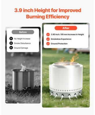 Fire Pit Stand for Bonfire Stove, Stainless Steel Outdoor Support Ring