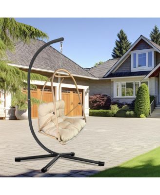 Egg Swing Chair with Stand & Cushion (Indoor/Outdoor)