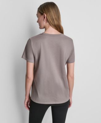 Women's Rhinestone Varsity Logo Relaxed-Fit Pull-On T-Shirt