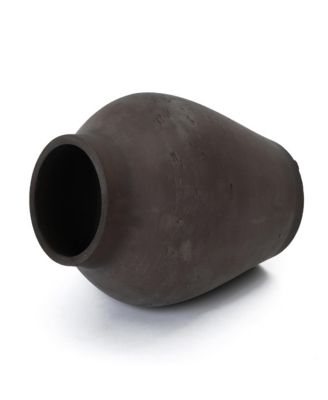 13.5" Brown Floor Vase, Cement Rustic Vases for Flowers, Large Vases for Decor Living Room, Decorative Terracotta Vase for Home Decor