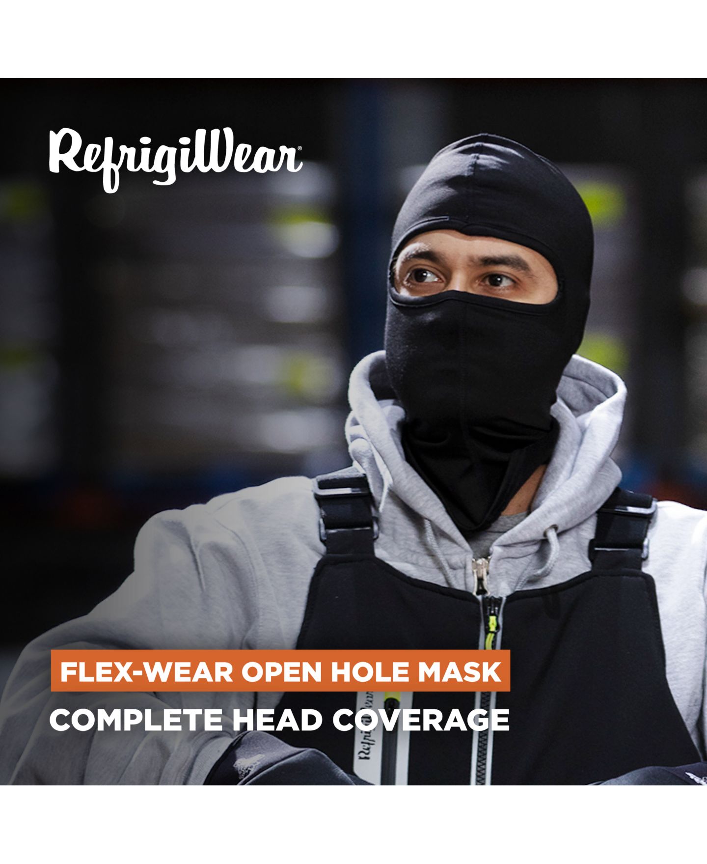 Мужские головные уборы RefrigiWear Flex-Wear Open Hole Mask, цвет: Чёрный — фото 6