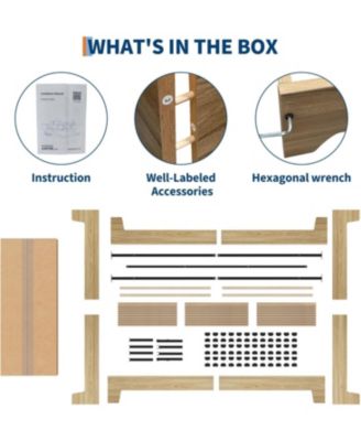 Platform Bed Frame Minimalist Design Wood Slats Support Underbed Storage Noise Free No Box Spring Easy
