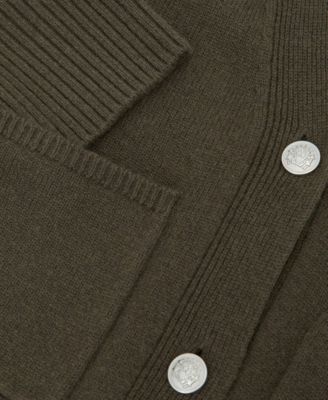 Women's Wool-Cashmere Button-Through Cardigan Sweater