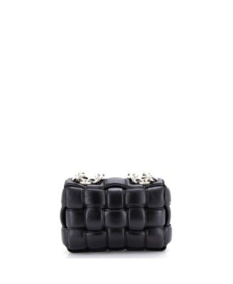 Cassette Chain Crossbody Bag Padded Maxi Intrecciato Leather