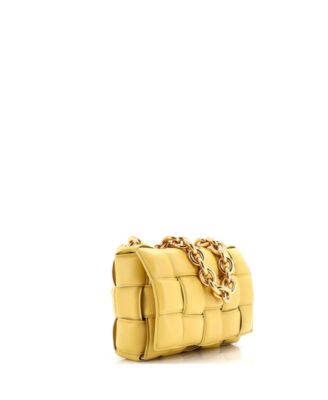 Cassette Chain Crossbody Bag Padded Maxi Intrecciato Leather